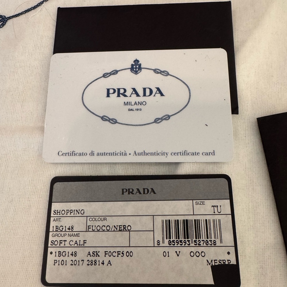 Prada Red Structured Leather Tote - Picture 4 of 11